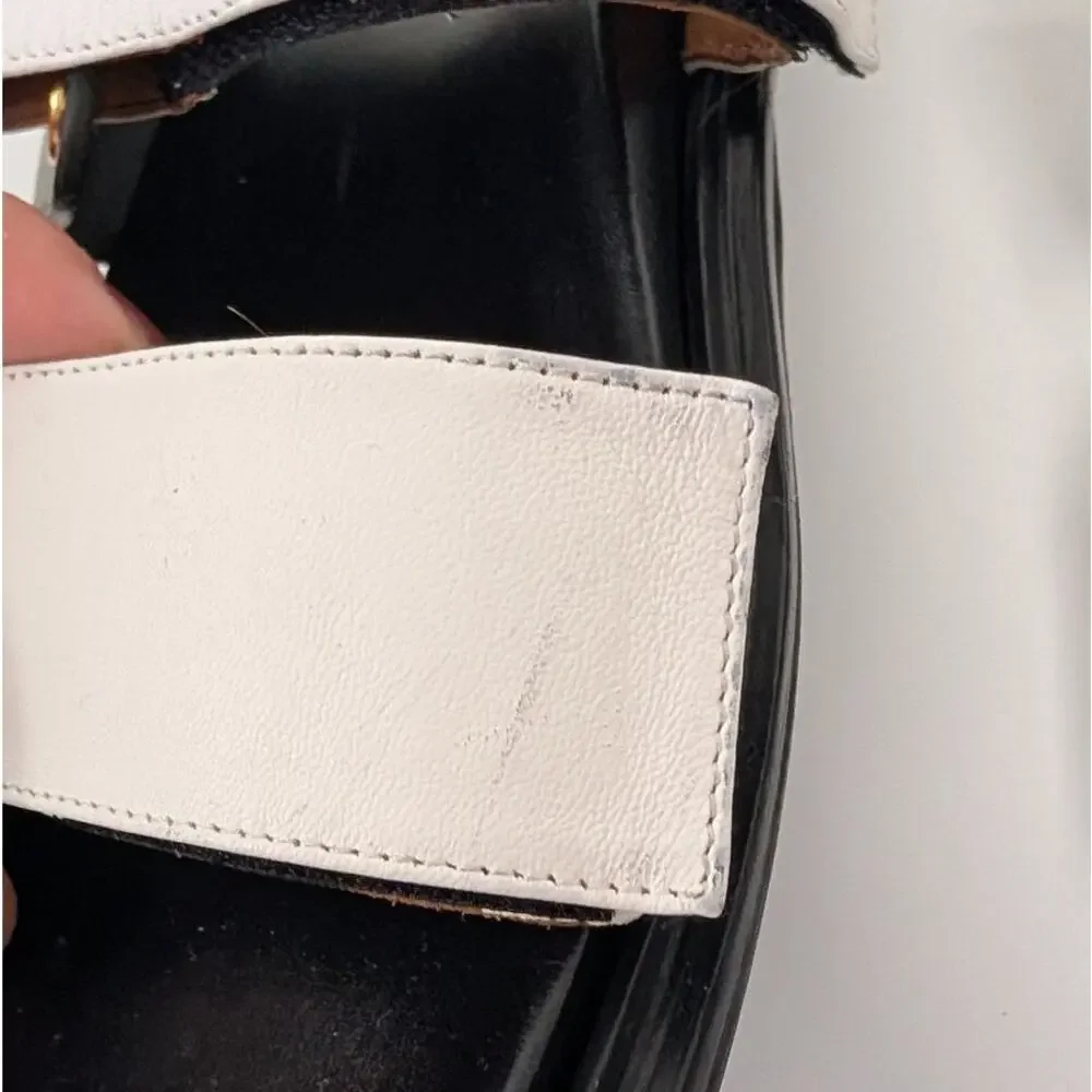 Marni Fussbett Color Block Slide Sandals Women's EU40/US 9.5 Leather Slip On